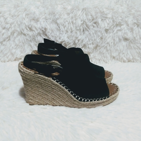 2×$40 TOMS Monica Suede Rope wedge Sandals - Picture 5 of 9